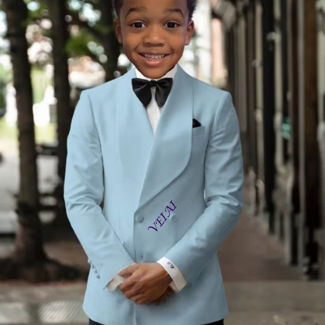 Slim Fit Suit Set - Boys' best man two-piece suit set,