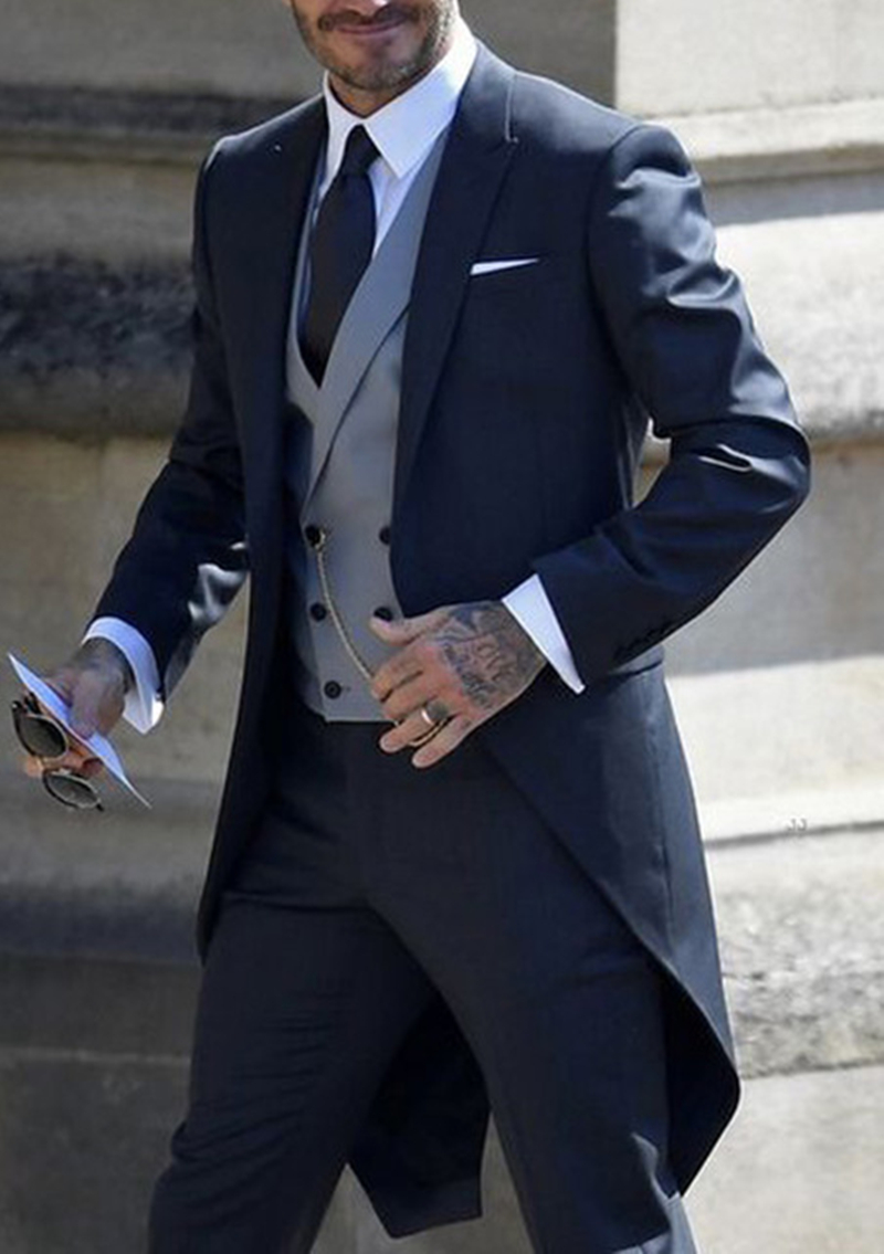 Men Formal Wear Pinterest - Navy Men Tuxedos Tailcoat Formal Dress