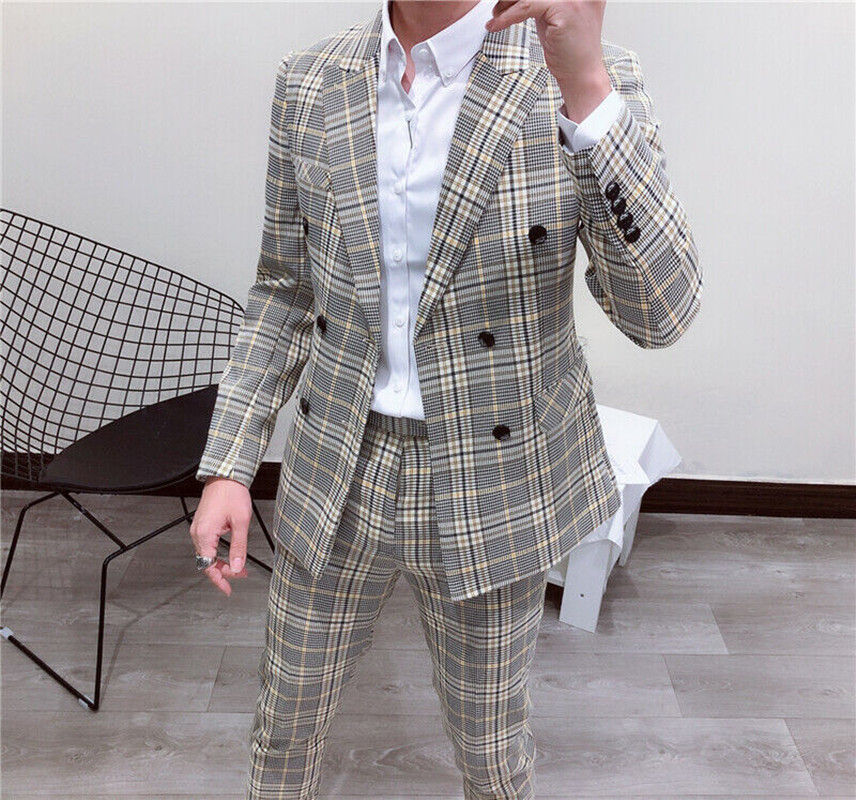 Latest New Style Smoking Plaid - Men'S Style Formal Wear review and price