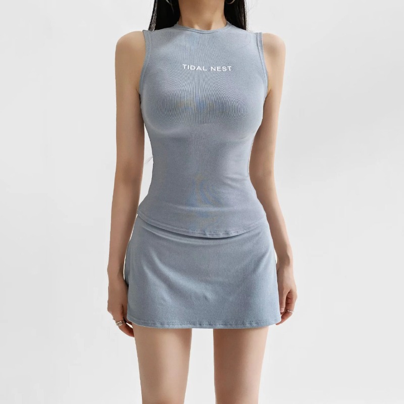 New Letter Printed Round Neck  - Slim Fit Suit Set review and price