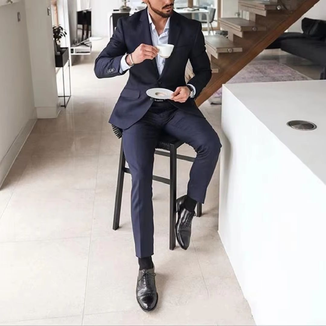 Navy Blue 2-Piece Men's Tuxedo - Men'S Formal Dinner Wear review and price