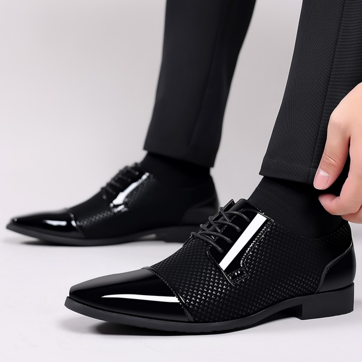 Men's Dress Shoes Classic Lace - Scale - Men Formals & Ethnic Wear review and price