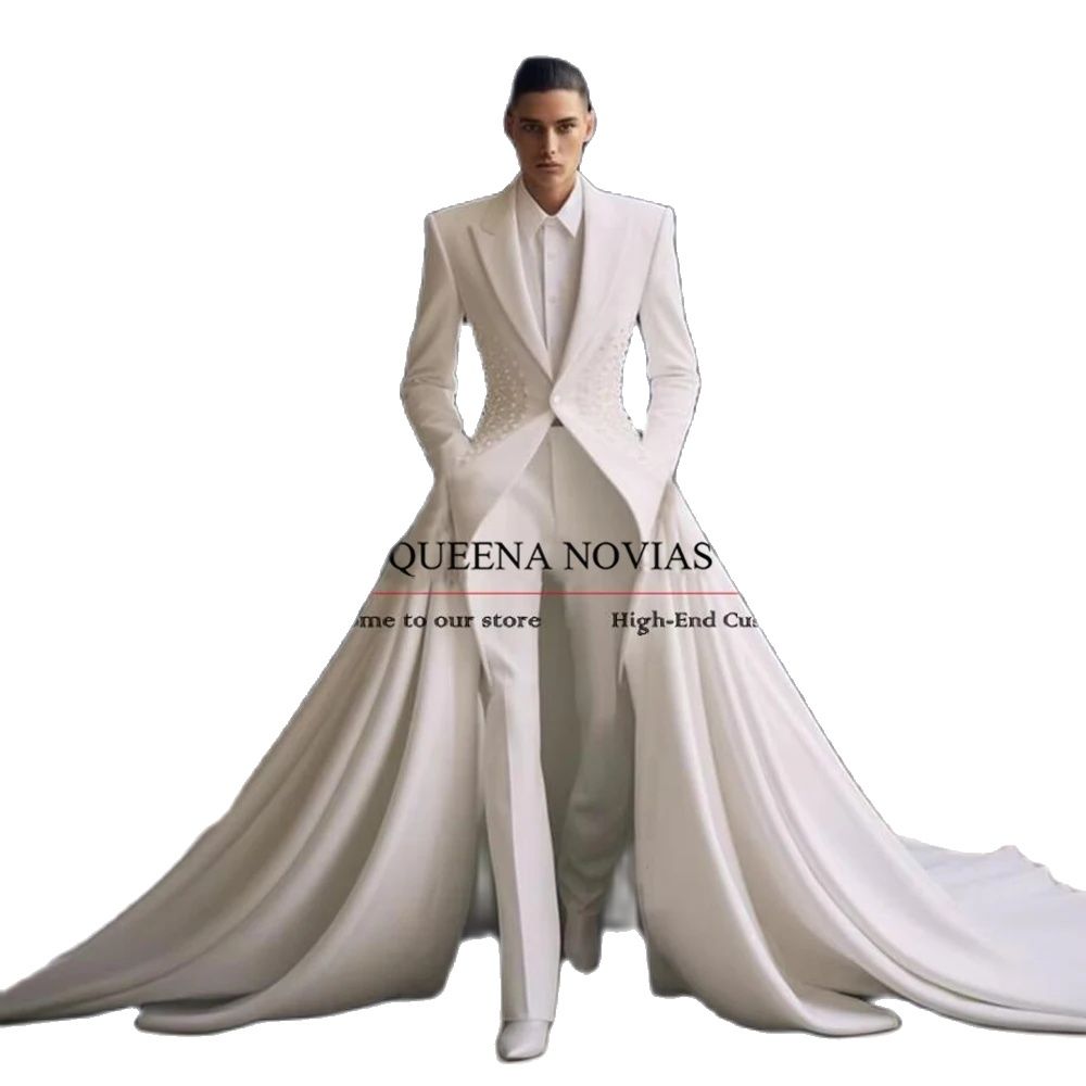 Elegant Pearls Men Suits With  - Men Formal Party Wear Outfit review and price
