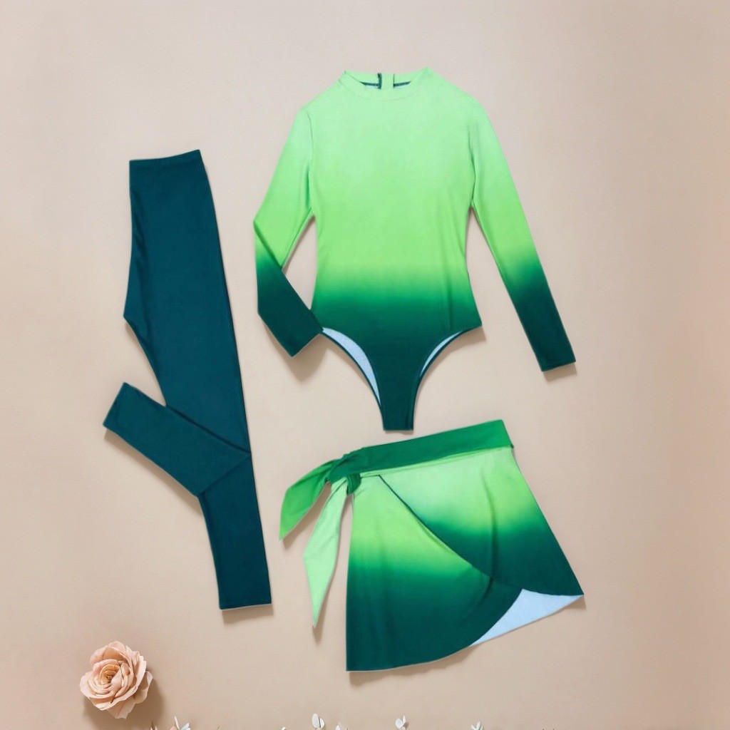 Blue Long Sleeve Swimsuit High - Slim Fit Suit Set review and price
