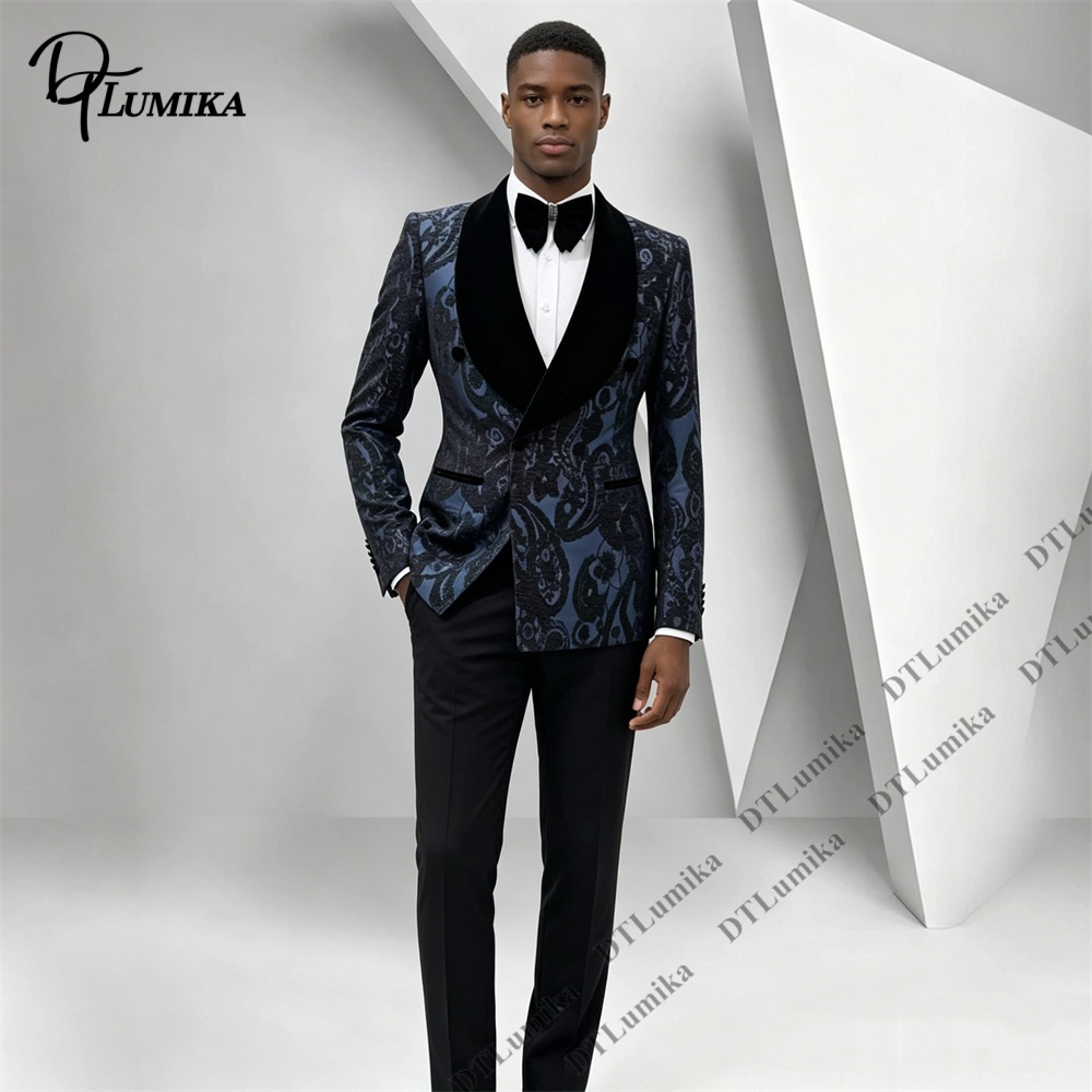 Two Pieces Paisley Jacquard Tu - Men Formal Wear Office review and price
