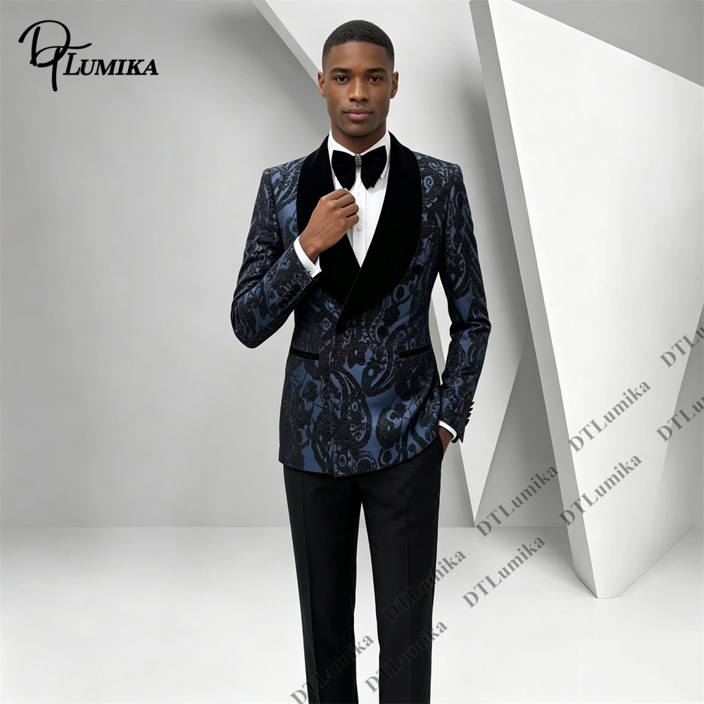 Two Pieces Paisley Jacquard Tu - Men Formal Wear Office review and price